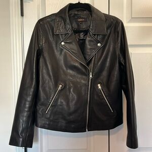 Quince 100% Washed Leather Biker Jacket